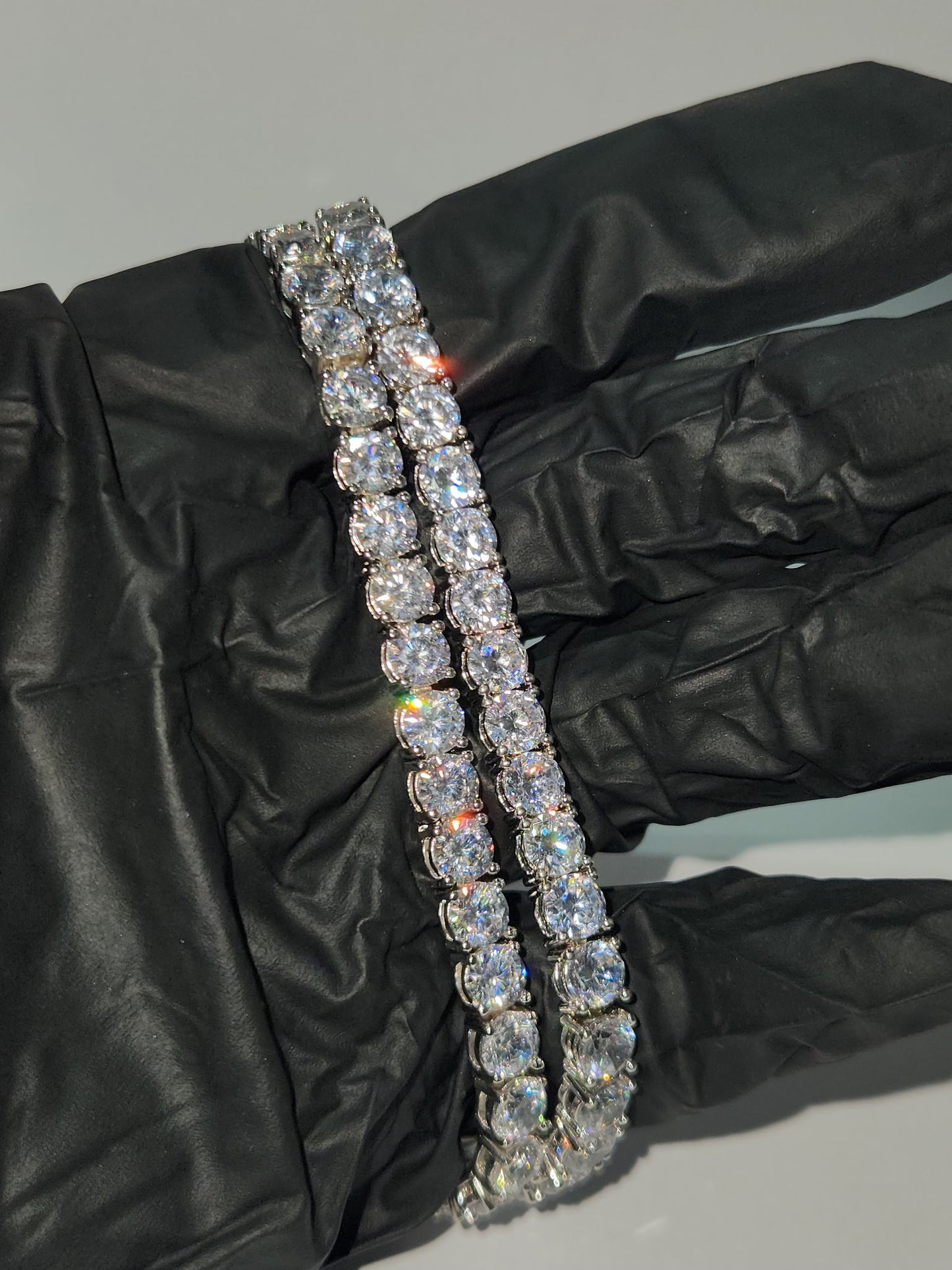 D Color VVS Moissanite Tennis Chain – S925 Silver