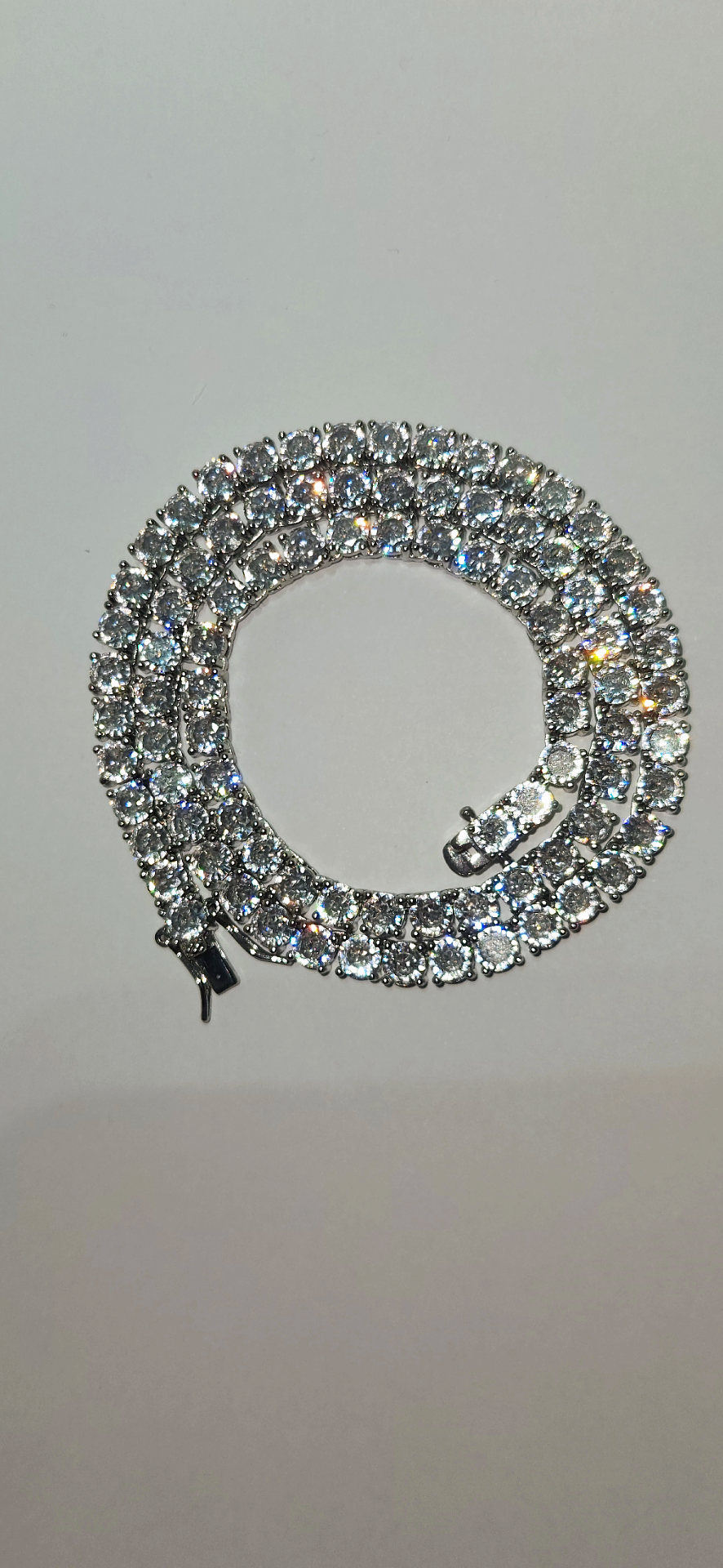 D Color VVS Moissanite Tennis Chain – S925 Silver