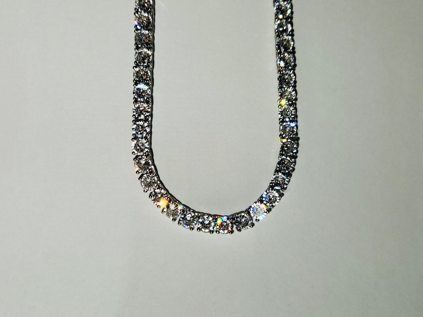 D Color VVS Moissanite Tennis Chain – S925 Silver