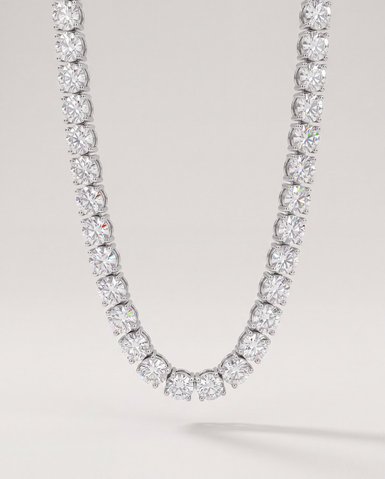Platinum Tennis Necklace