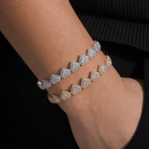 Moissanite Heart Tennis Bracelet