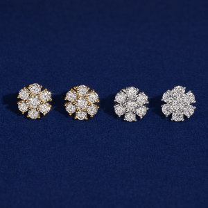 Moissanite Snowflake Studs