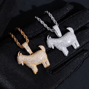 Moissanite Goat Pendant