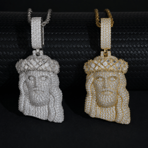 Moissanite Jesus Piece Pendant